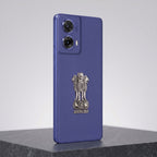 Motorola G85 5G Compatible Satyamev Jayate 3D Metal Emblem Sticker