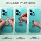 Realme 14T 5G Compatible Satyamev Jayate 3D Metal Emblem Sticker