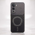 Vivo Y400 Pro 5G Carbon Fiber Leather Hybrid MagSafe Magnetic Case