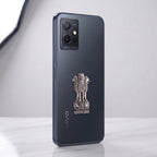 Vivo Y75 5G Compatible Satyamev Jayate 3D Metal Emblem Sticker