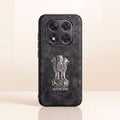 Redmi Note 14 Pro+ 5G Metal Emblem Satyamev Jayate Comfortable Sheepskin Phone Case