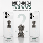 OPPO A6s 5G Compatible Satyamev Jayate 3D Metal Emblem Sticker
