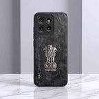 Motorola Edge 50 5G Metal Emblem Satyamev Jayate Comfortable Sheepskin Phone Case