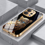 Vivo V70 5G Panther Gold Electroplated Glass Phone Back Case