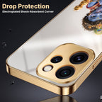 Oppo Reno 15 Pro Mini 5G Bal Krishna Blessings Gold Electroplated Glass Phone Back Case