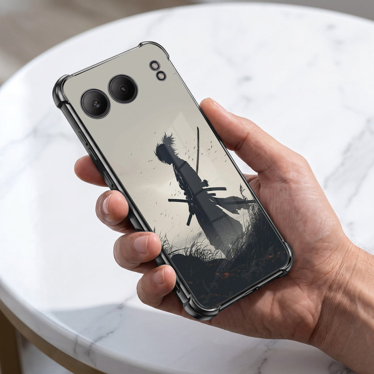One Plus Nord 4 5G Shadow Samurai Black Airbags Printed Back Case