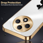 OppoF27 Pro+ 5G Luxury XAU/USD Gold Electroplated Glass Phone Back Case