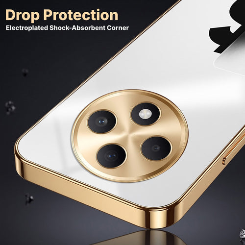 OppoF27 Pro+ 5G Luxury XAU/USD Gold Electroplated Glass Phone Back Case