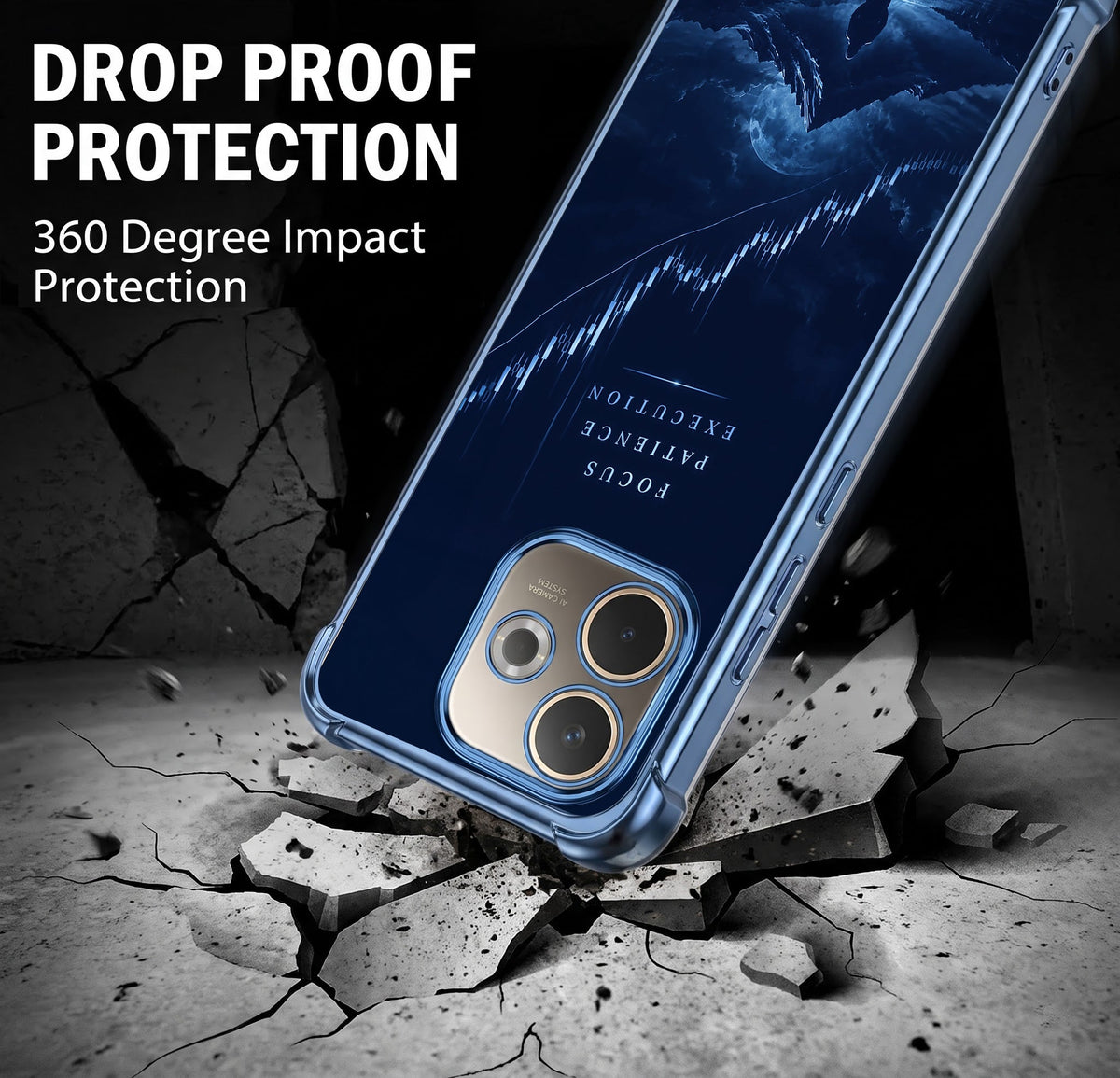 Oppo A5 Pro 5G Focus Blue Airbags Printed Back Case