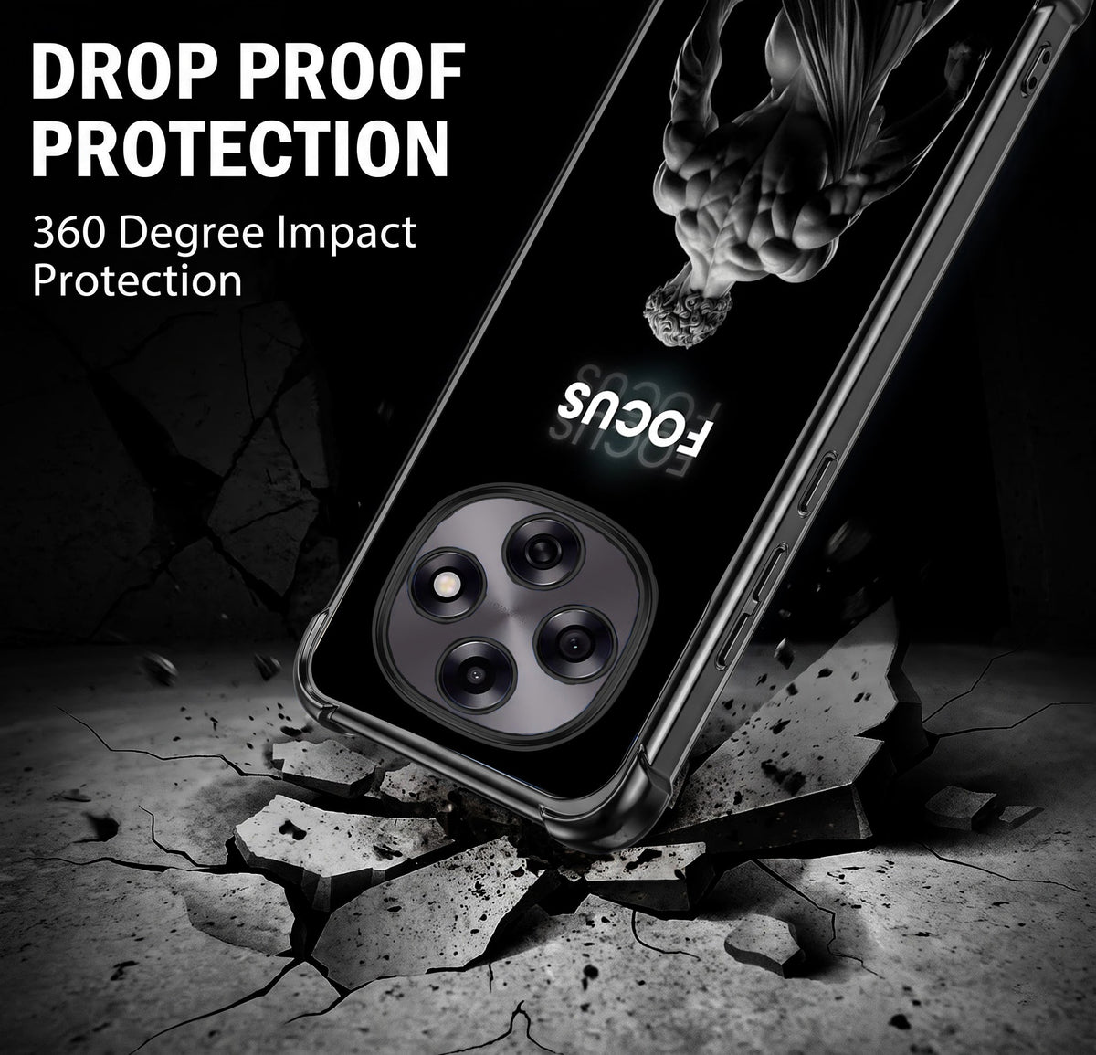 Oppo F31 Pro 5G Focus Black Airbags Printed Back Case