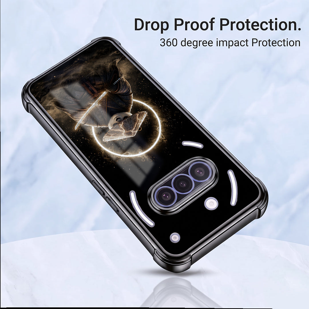 Nothing Phone 3a 5G Warrior Panda Black Airbags Printed Back Case