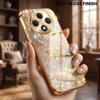 Oppo F27 Pro+ 5G Golden Butterfly Gold Electroplated Glass Phone Back Case