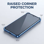 Samsung Galaxy A36 5G Apple Blue Glitter Dual-Tone Transparent Blue Airbags Case