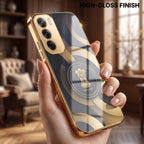 Oppo Reno 12 Pro 5G Royal Emblem Gold Electroplated Glass Phone Back Case