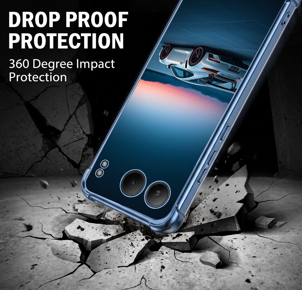 One Plus Nord 4 5G Porsche Blue Airbags Printed Back Case
