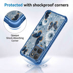 Motorola Edge 50 Neo 5G Blue Butterfly Floral Blue Airbags Printed Back Case