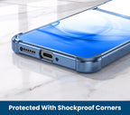 Motorola Edge 60 Pro 5G Crystal Blue Dual-Tone Transparent Blue Airbags Case