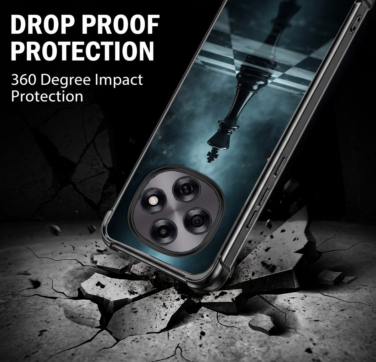 Oppo F31 Pro 5G Checkmate Black Airbags Printed Back Case
