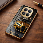 Redmi Note 15 Pro+ 5G Golden BMW Gold Electroplated Glass Phone Back Case