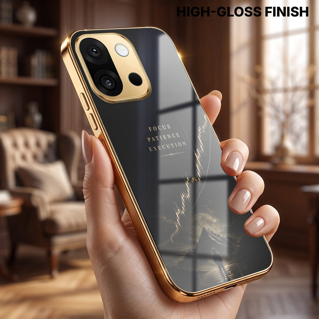 OnePlus 13s 5G Focus Gold Electroplated Glass Phone Back Case