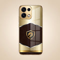 Oppo Reno 16C 5G Dragon Crest Gold Electroplated Glass Phone Back Case