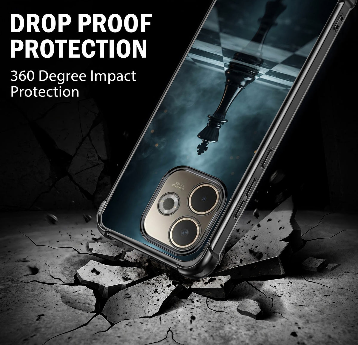 Oppo A5 Pro 5G Checkmate Black Airbags Printed Back Case