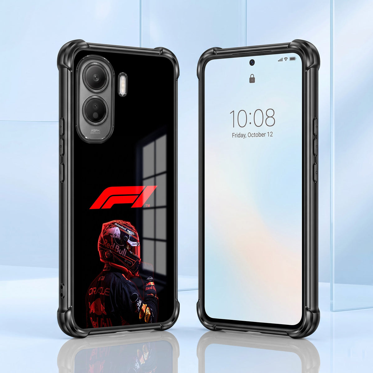 Vivo T5 Pro 5G F1 Rider Black Airbags Printed Back Case