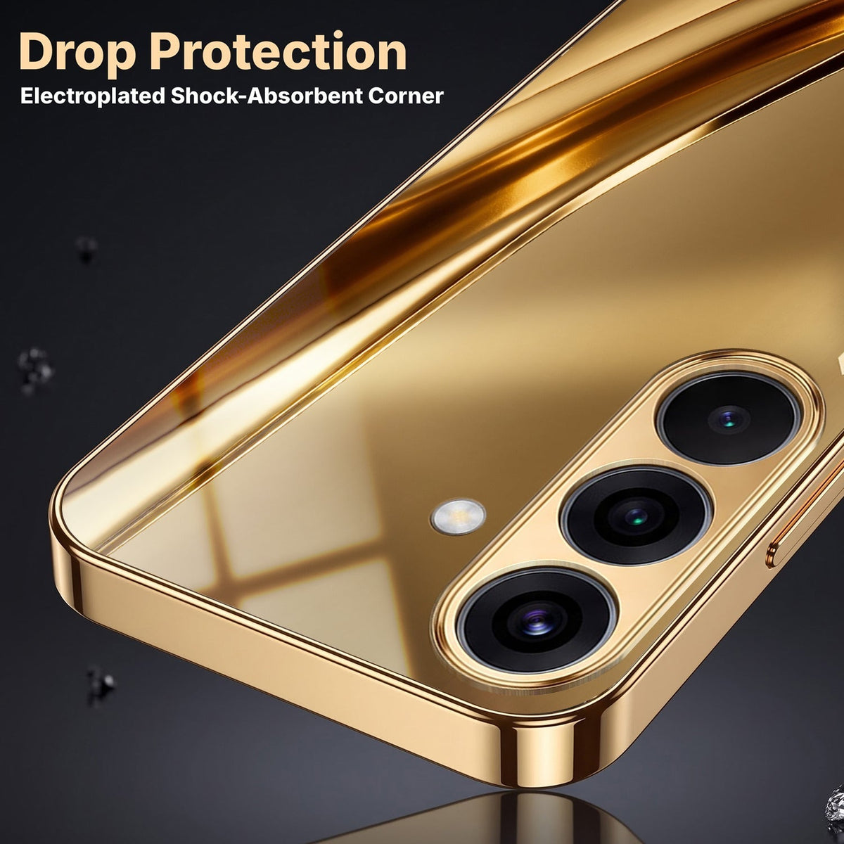 Samsung Galaxy A56 5G Luxury Infinity Energy Gold Electroplated Glass Phone Case