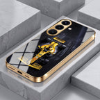 Samsung Galaxy A56 5G F1 Racing Car Gold Electroplated Glass Phone Back Case