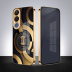 Vivo V70 FE 5G Royal Emblem Gold Electroplated Glass Phone Back Case