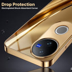 Vivo T4R 5G Luxury Infinity Energy Gold Electroplated Glass Phone Case