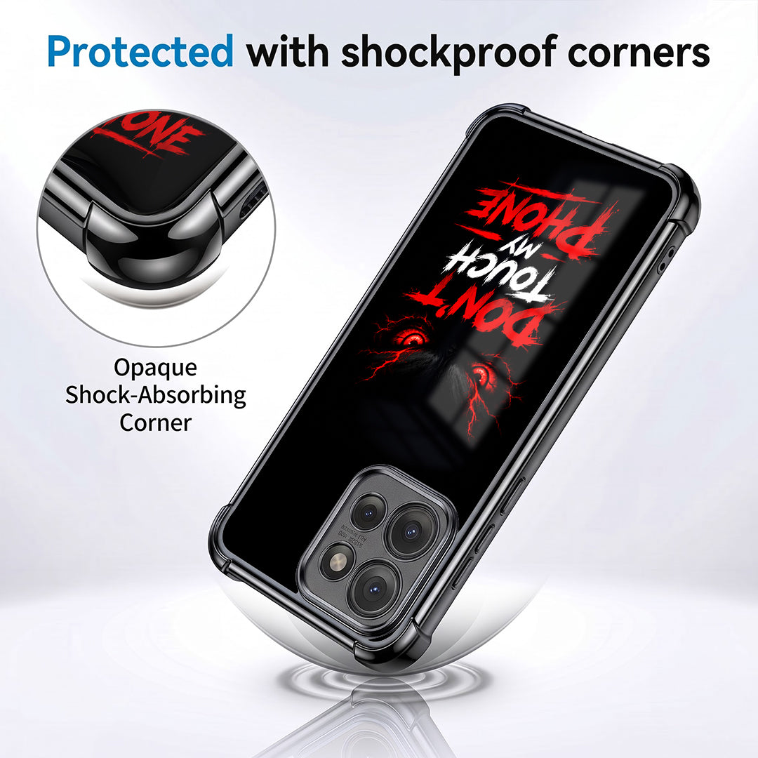 Motorola Edge 50 Neo 5G Don't Touch My Phone Black Airbags Printed Back Case