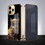 Oppo Reno 15 5G Panther Gold Electroplated Glass Phone Back Case