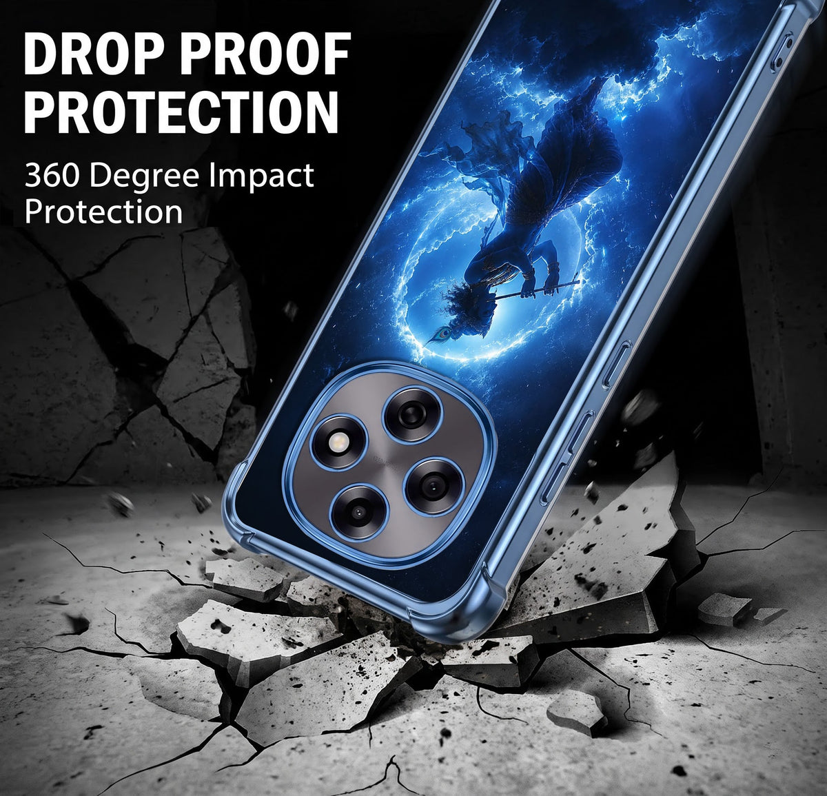 Oppo F31 Pro 5G Lord Krishna Blue Airbags Printed Back Case