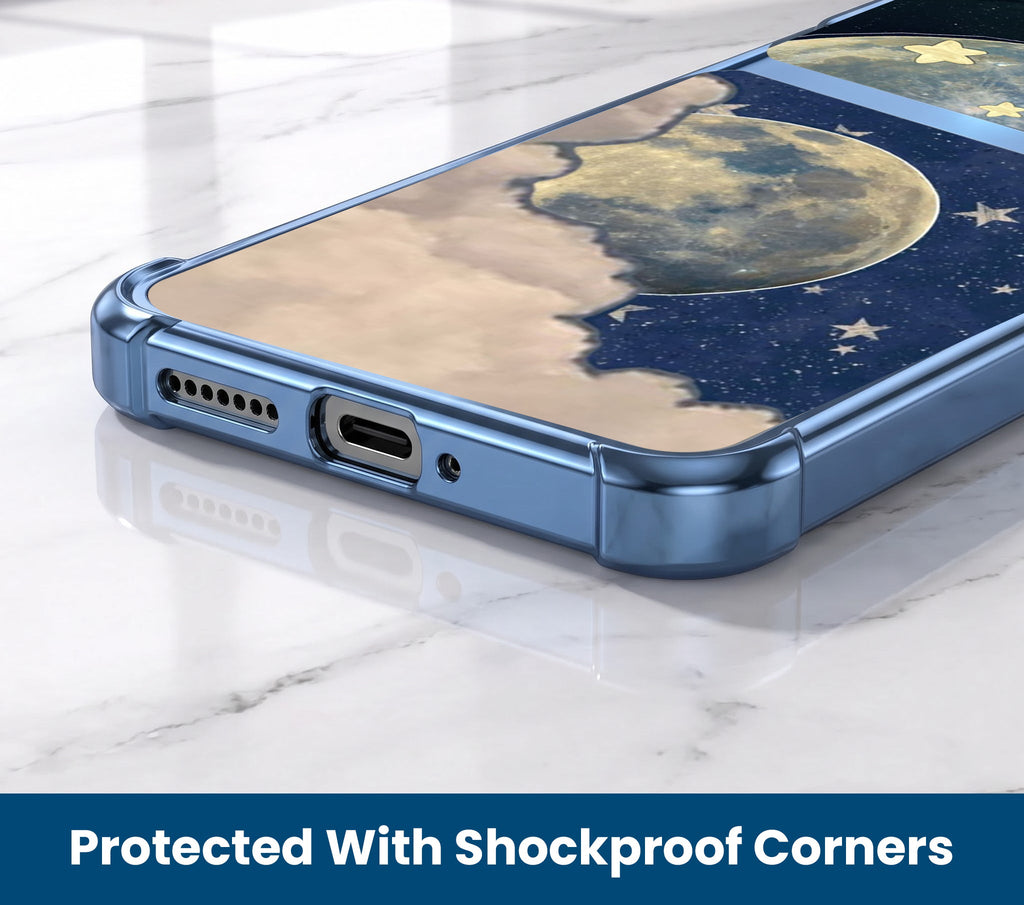 Motorola Edge 60 Pro 5G Moonlight Galaxy Dual-Tone Transparent Blue Airbags Case