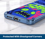 Motorola Edge 60 Pro 5G Neon Monster Dual-Tone Transparent Blue Airbags Case