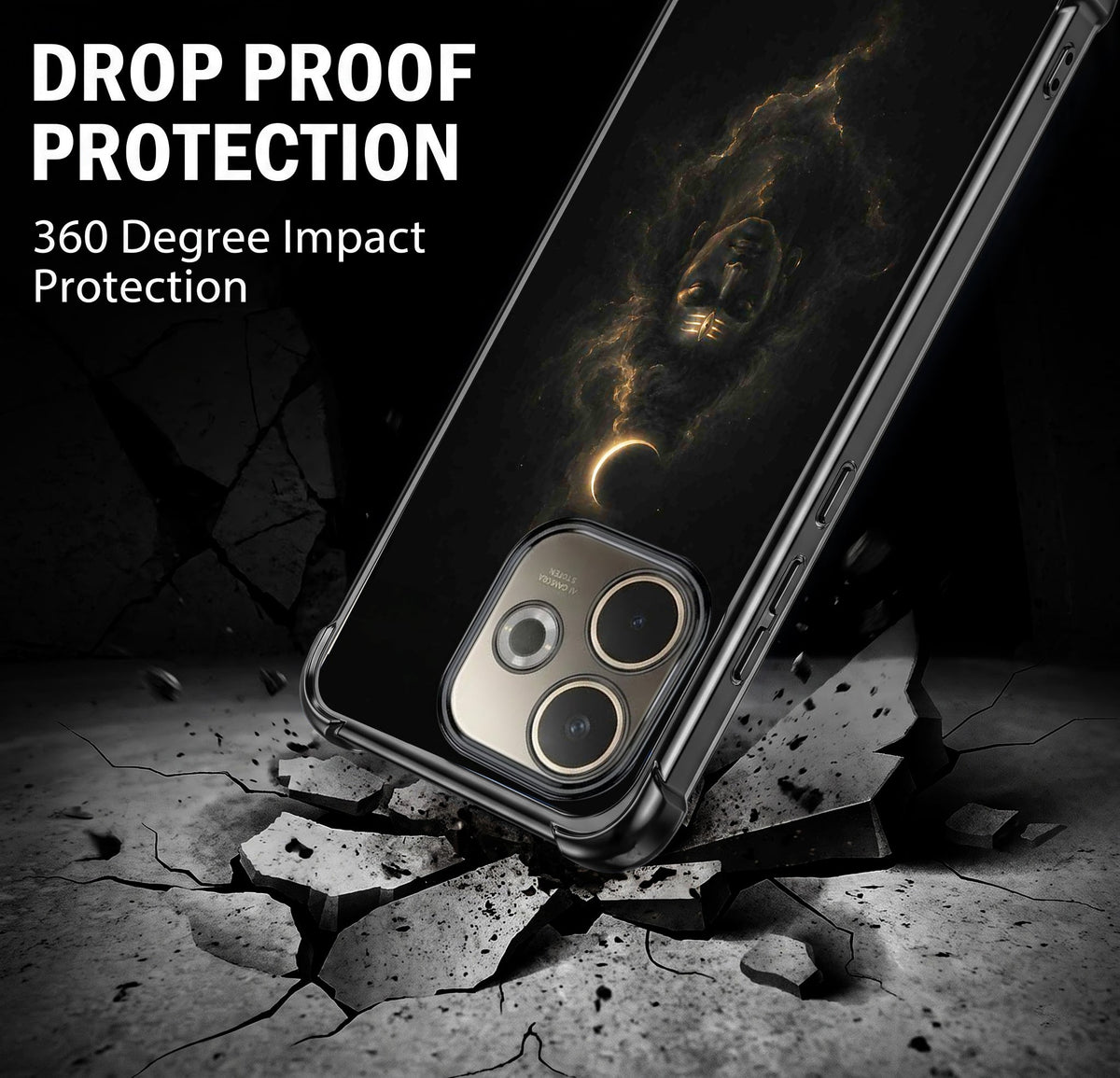 Oppo A5 Pro 5G Divine Mahadev Black Airbags Printed Back Case
