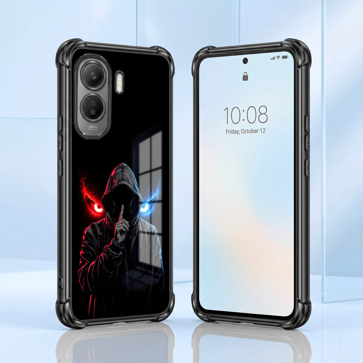 Vivo T5 Pro 5G Hooded Shadow Demon Black Airbags Printed Back Case