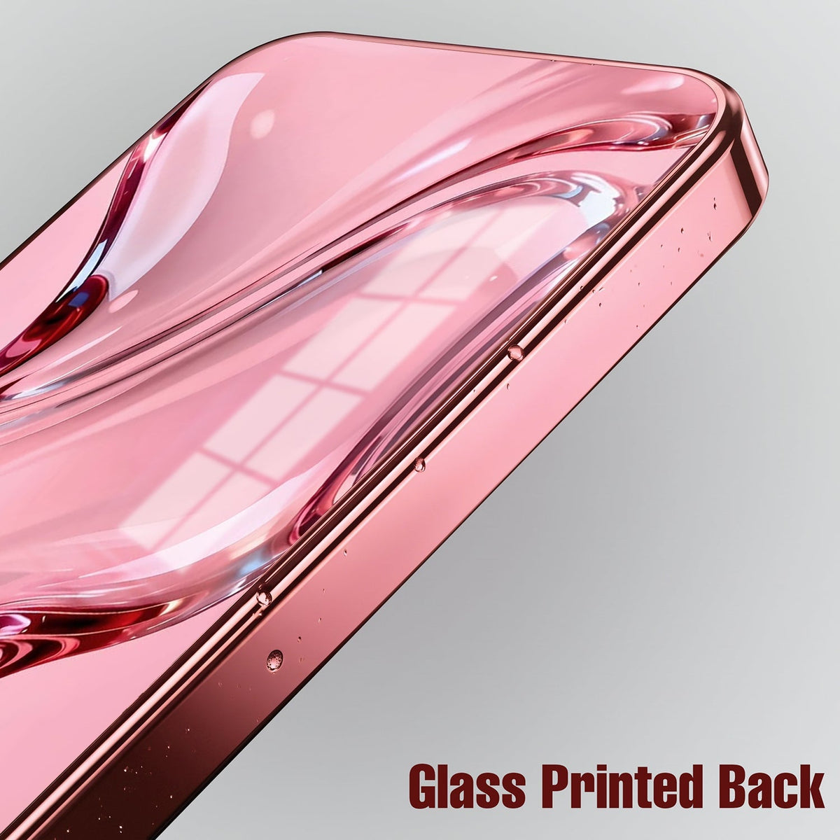Vivo V70 5G Crystal Wave Energy Pink Electroplated Glass Phone Back Case