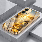 Vivo T5x 5G 11:11 Manifestation Gold Electroplated Glass Phone Back Case