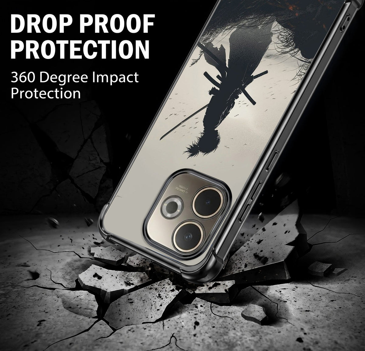 Oppo A5 Pro 5G Shadow Samurai Black Airbags Printed Back Case