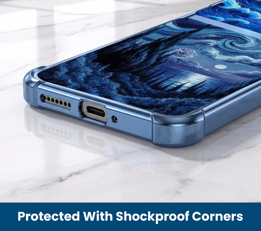 Motorola Edge 60 Pro 5G Midnight Ocean Dual-Tone Transparent Blue Airbags Case