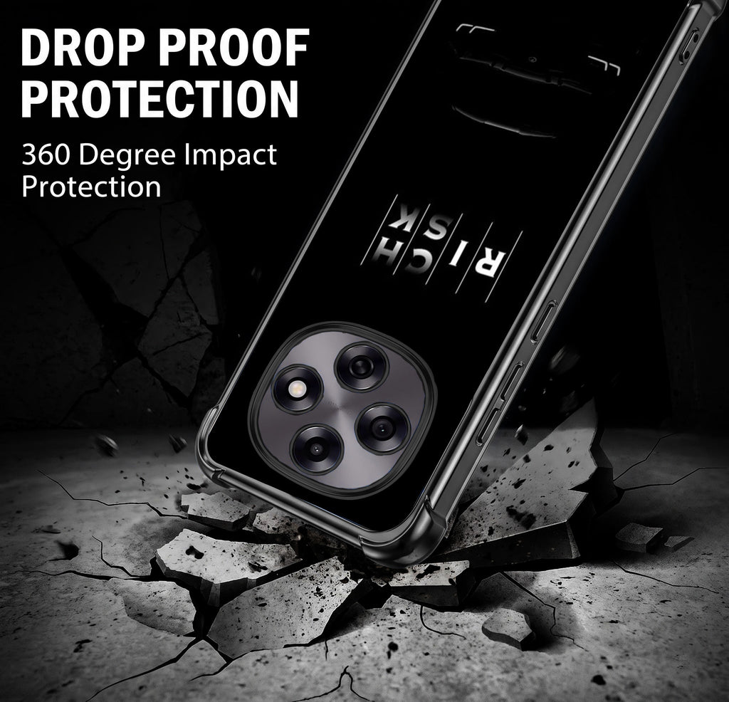Oppo F31 Pro 5G Midnight Risk Black Airbags Printed Back Case