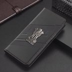 Oppo Reno 13 5G Satyamev Jayate 3D Emblem Magnetic Flip Wallet Case