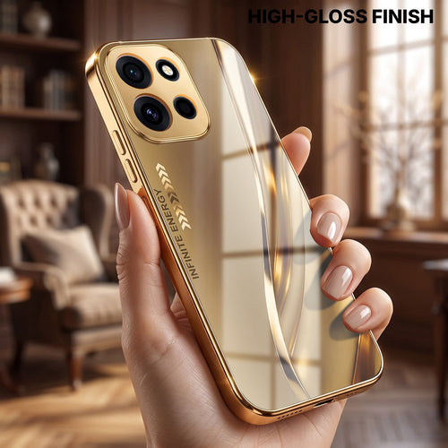 OnePlus Nord 6 5G Luxury Infinity Energy Gold Electroplated Glass Phone Case