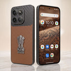 Motorola Edge 70 5g Satyamev Jayate Carbon Fiber Leather Hybrid Phone Case