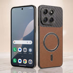 Motorola Edge 70 Fusion 5G Carbon Fiber Leather Hybrid MagSafe Magnetic Case