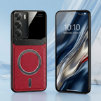 Oppo Reno 12 5G Premium Magsafe Magnetic Leather Lens Protective Case