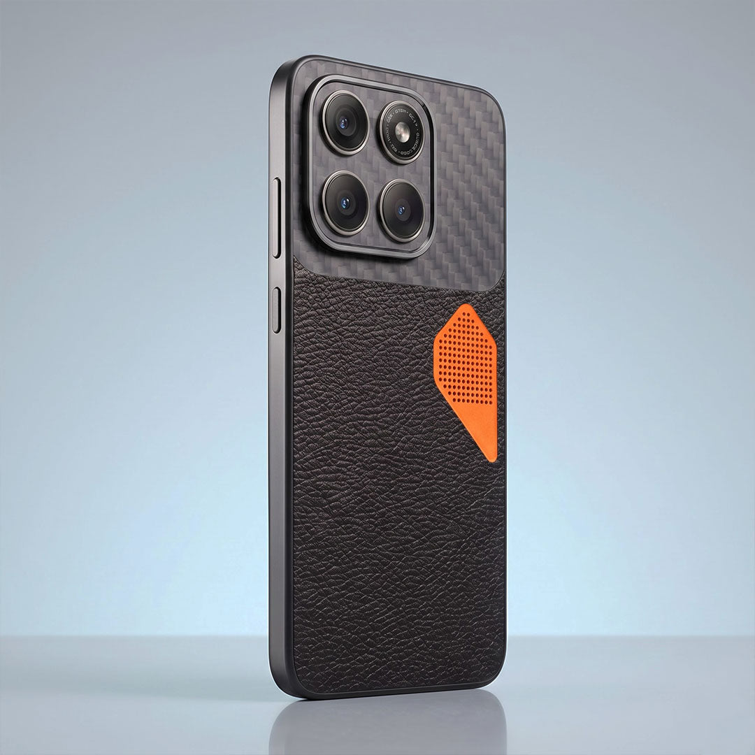 Motorola Edge 70 Fusion 5G Carbon Fiber Heat Dissipation Leather Hybrid Phone Case