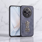 Oppo F27 Pro+ 5G Metal Emblem Satyamev Jayate Comfortable Sheepskin Phone Case
